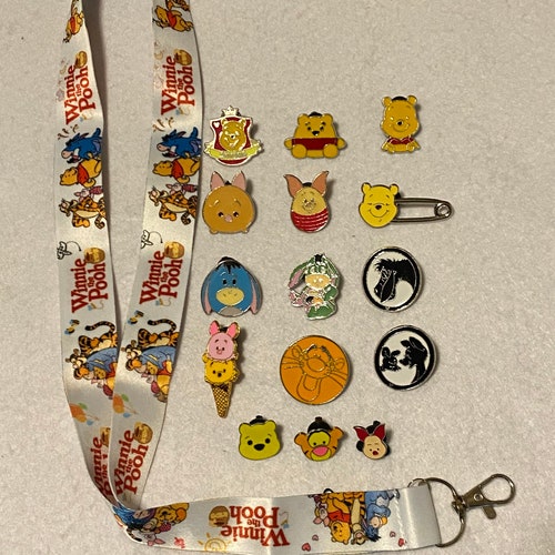 Winnie The Pooh & Friends Lanyard for Pin Trading inc Waterproof Holder 
