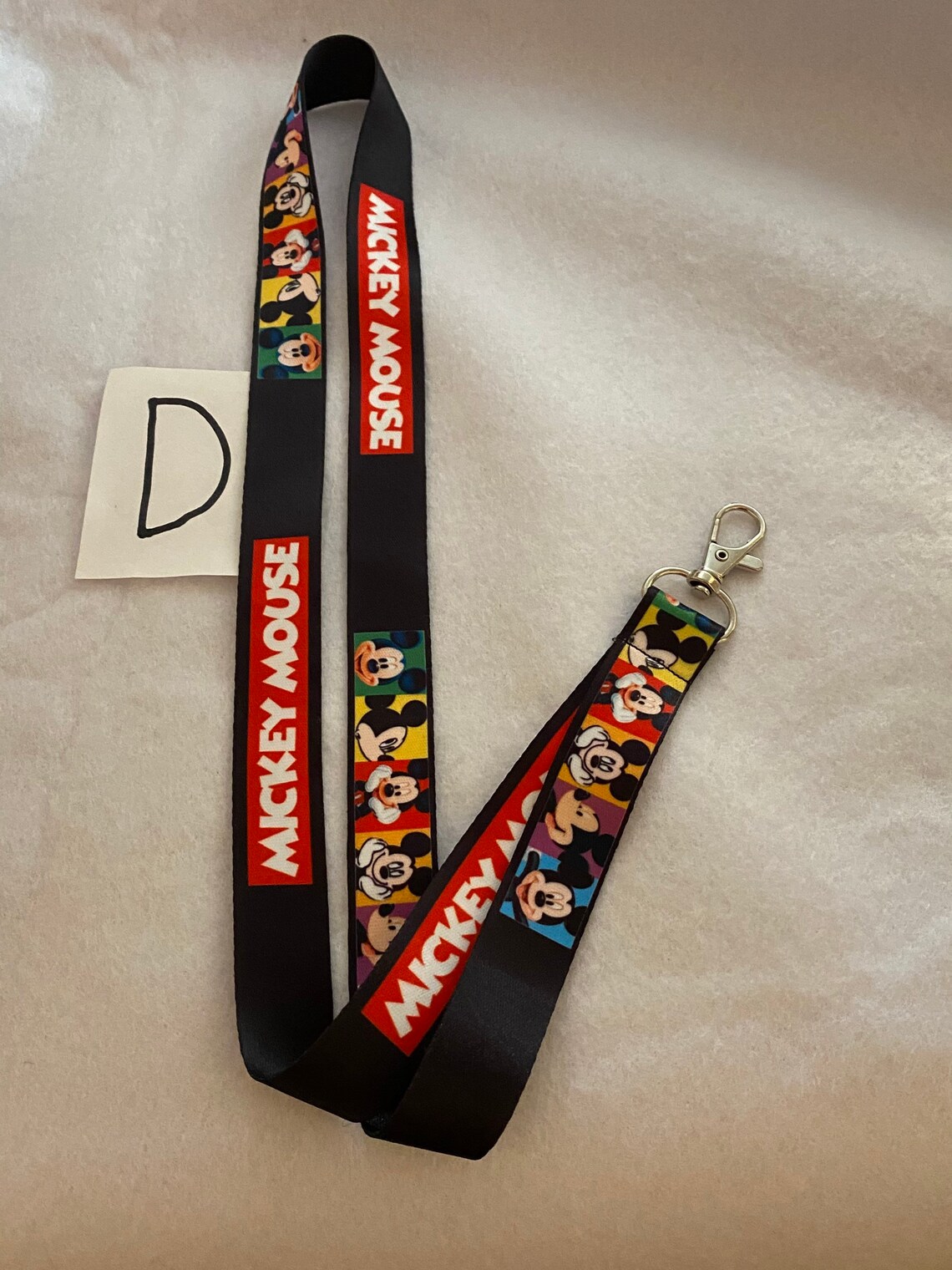 MICKEY MOUSE Disney Lanyards ID Holder Badge Holder Keychain | Etsy