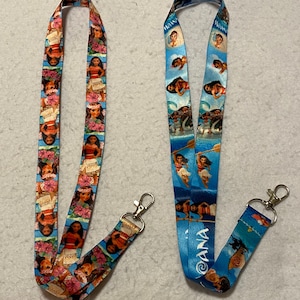 MOANA Disney Lanyards - ID Holder Badge Holder Keychain