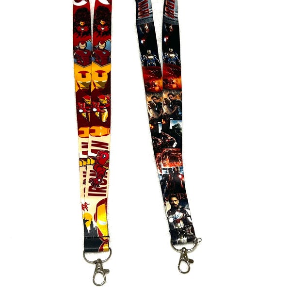 AVENGERS Iron Man Disney Lanyards Marvel Avengers ID Holder Keychain