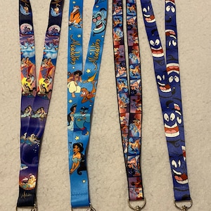 ALADDIN / JASMINE Disney Lanyards  - ID Holder Badge Holder Keychain
