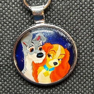 LADY and the TRAMP Keychain Keyring Disney Gift