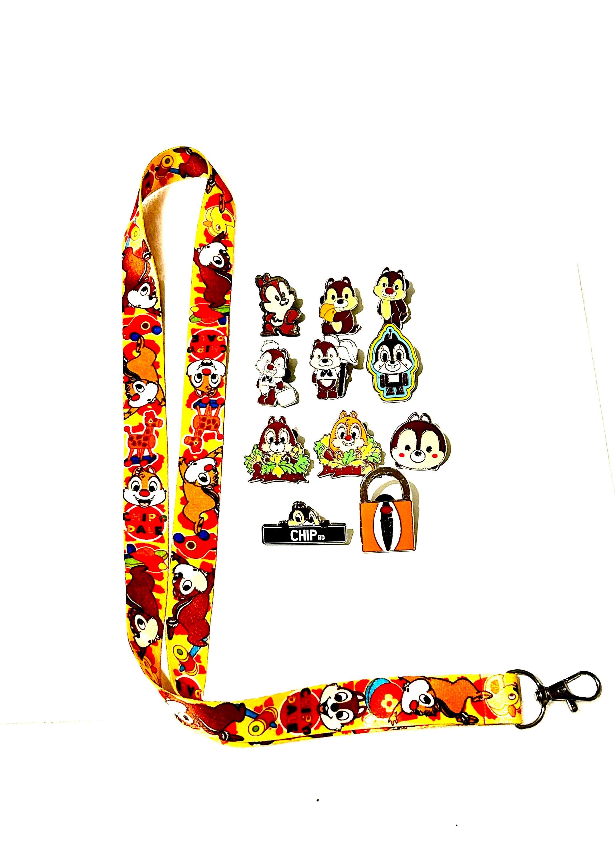 CHIP AND DALE Disney Pin Lot Lanyard Sets - Lanyard Starter Sets