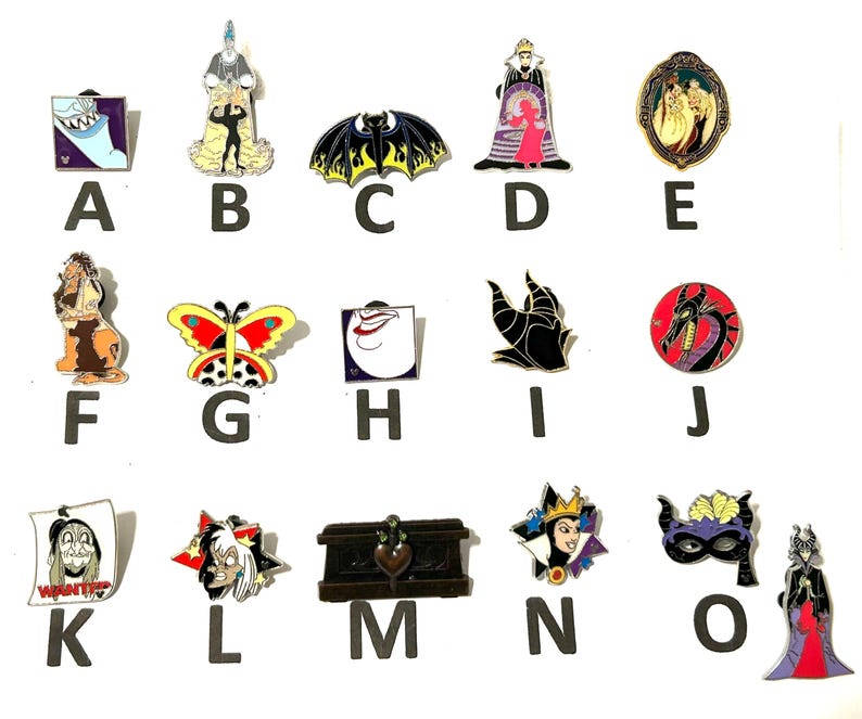 Disney Pins #29 - Your Choice Disney Villains Hades Evil Queen Maleficent Ursula Old Witch Scar image 1