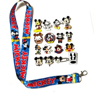 Conjunto de cordão com broche da Disney MICKEY MOUSE - Conjunto inicial de cordão