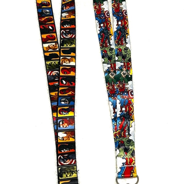 AVENGERS Disney Lanyards Marvel Avengers ID Holder Keychain