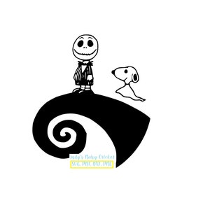Charlie Brown Nightmare Before Christmas Mashup Snoopy Zero Jack Skellington SVG Vector