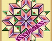 Amish Diamond Log Cabin Off-Set Star Pattern PDF INSTANT DOWNLOAD