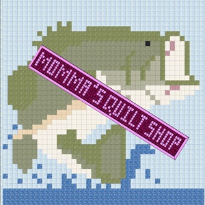 Bass Fish Throw/Lap Size Quilt Pattern PDF INSTANT DOWNLOAD