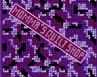 Camo Camouflage PDF TÉLÉCHARGEMENT INSTANTANÉ Full/Queen Size Quilt Pattern Purple
