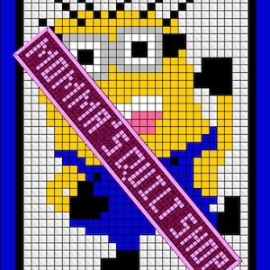Despicable Me Minion Queen Size Quilt Pattern PDF INSTANT DOWNLOAD