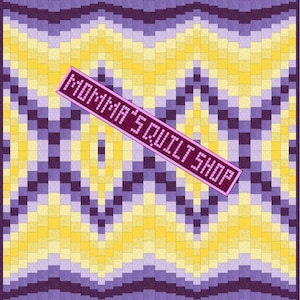 Orchideen Bargello Full Size Quilt Pattern PDF SOFORT DOWNLOAD