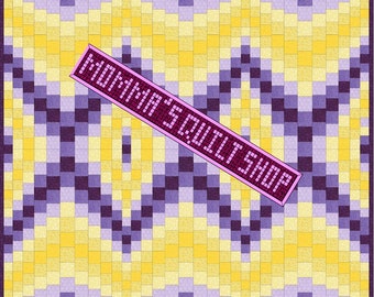 Orchids Bargello Full Size Quilt Pattern PDF INSTANT DOWNLOAD