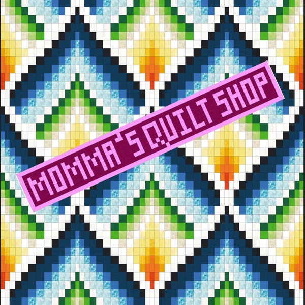 Night Fire Bargello king Size Quilt Pattern PDF INSTANT DOWNLOAD