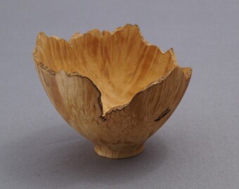 Box Elder Burl Natural Edged Bowl