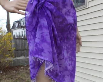 Bathing Suit Wrap, Sarong, Coverup - Purple