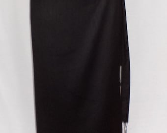 Black Long Skirt - Wrap Skirt / Sarong Skirt
