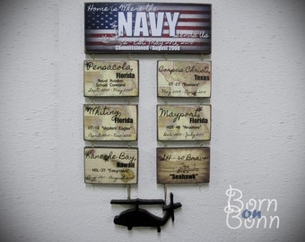 Navy Sign - Medium- "Home is Where the Navy Sends..."