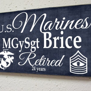 Marines Retirement Sign - Marine Corp Military Retirement - Armed Forces Retiree - Official Hobbyist of the USMC; License number 582-24