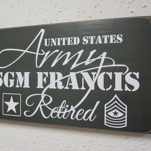 Army Retirement Sign - Military Retirement - Armed Forces Retiree - Vetern
