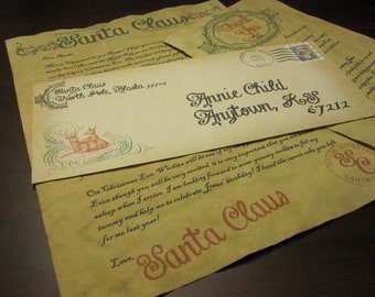 Santa Letter from Santa Claus on Vintage paper - Generic Santa Letter - Non-Religious Message - Santa Claus Letter, North Pole Letter
