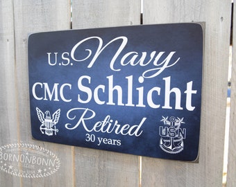 Navy Retirement Sign, Military Retirement, US Navy, Armed Forces Retiree, Veterans Gift, Military Retirement Gift, BornOnBonn