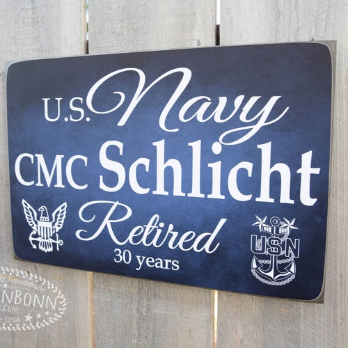 Navy Service Sign Personalized Military Retirement Armed Etsy