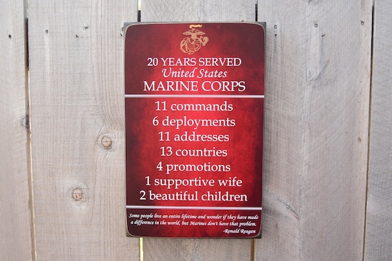 Marine Corps Service Sign - Personalized Military Retirement - Armed Forces Retiree - Official Hobbyist of the USMC; License number 582-24