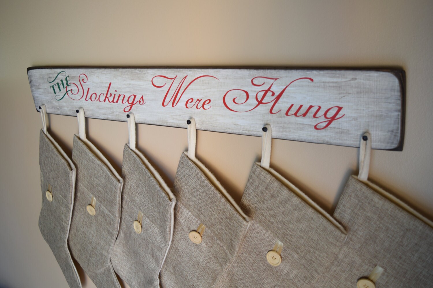 Christmas Stocking Wall Hanger Décor Stocking Hanger Etsy