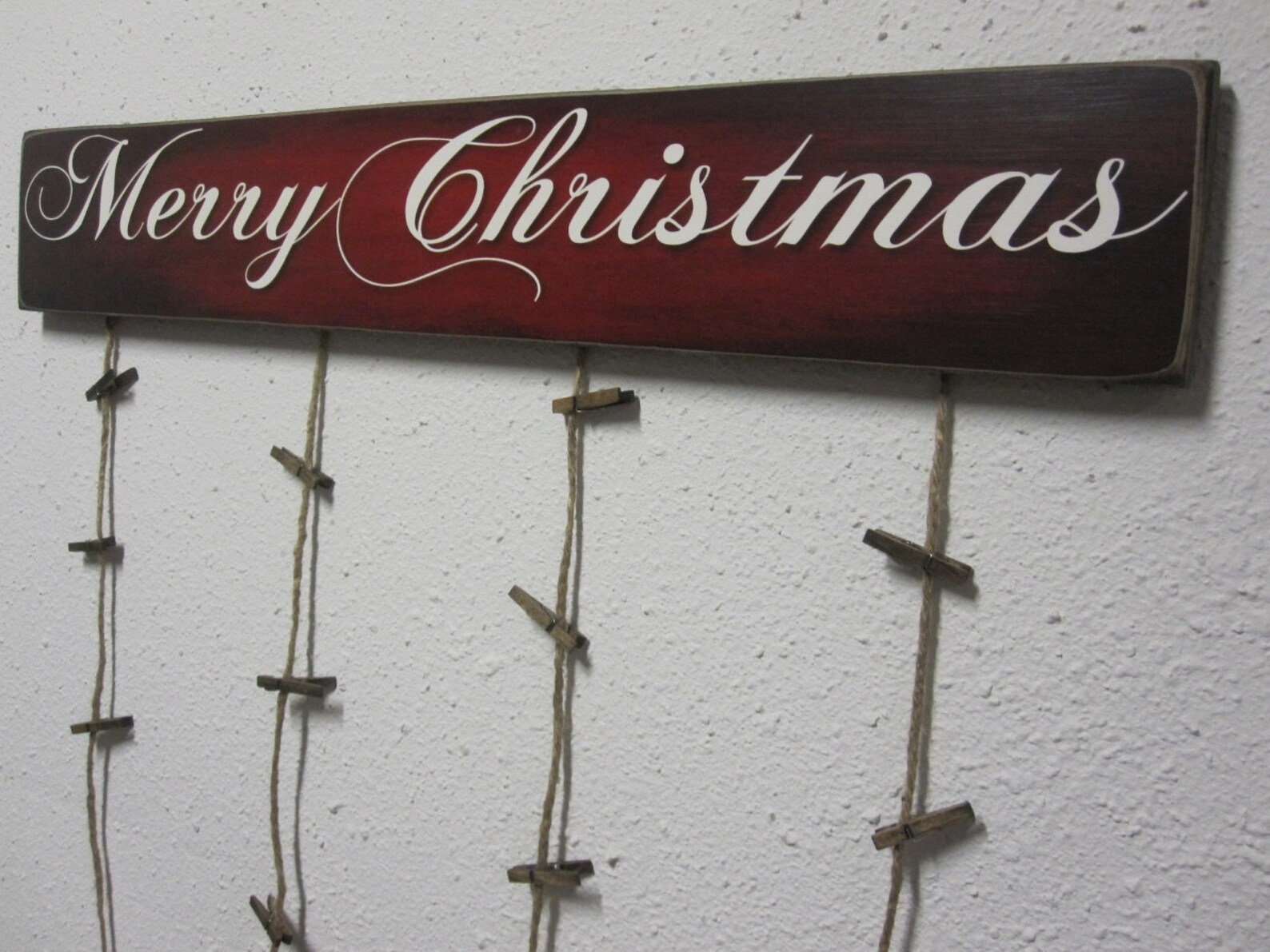 Christmas Card Holder Merry Christmas Card Hanger Etsy