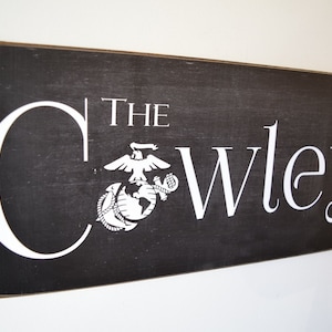 Marines Family Name Sign - Marine Corp Military Sign - Military Sign - Marine Corps - Official Hobbyist of the USMC; License number 582-24