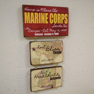 US Marines, Marine Corps, Home is Where, Military Gift, Marine Sign, USMC, Military, Official Hobbyist of the USMC; License number 582-24