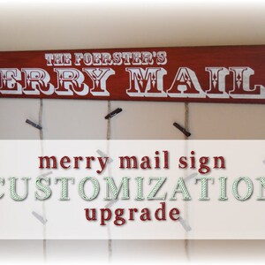 Customization Upgrade - Custom Christmas Card Sign - Custom Greeting Card Hanger - Personalized Christmas Decor - Personalization - Custom