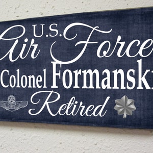 Air Force Retirement Sign - Military Retirement - Armed Forces Retiree - Vetern