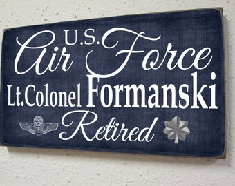 Air Force Retirement Sign - Military Retirement - Armed Forces Retiree - Vetern