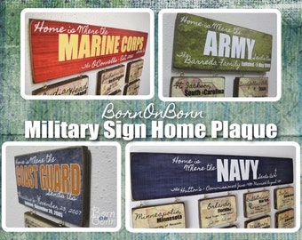 Military Home Sign - Home is where the Army, Navy, Air Force, Marine Corps, Coast Guard, Sends Us - small - medium -  large - x-large sign