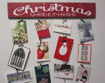 Merry Mail - Merry Mail Card holder - Christmas Card Holder - Christmas Greetings Card Holder - Card Hanger