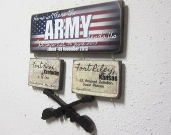 Army Sign - Military Sign - Military Duty Station Sign - Military Gift - Personalized Military Sign - Personalized Military Gift