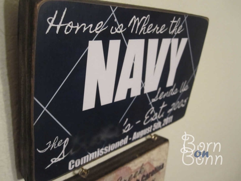 Navy Sign home is Where the NAVY Sends... Duty Etsy