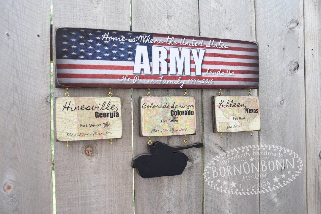 Military Duty Station Signs , 22 Wooden Military Family Signs To Make ...