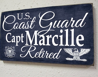 Coast Guard Retirement Sign - Military Retirement - Armed Forces Retiree - Veterans Gift - Military Retirement Gift