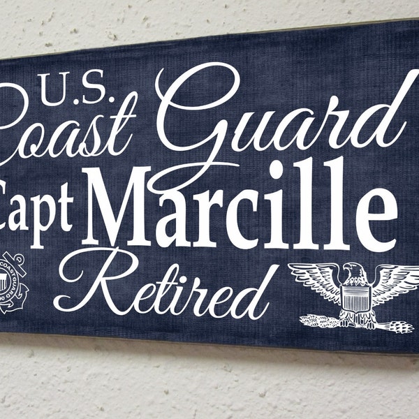 Coast Guard Retirement Sign - Military Retirement - Armed Forces Retiree - Veterans Gift - Military Retirement Gift