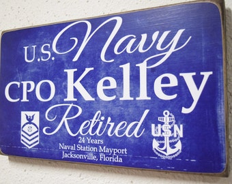 Navy Retirement Sign - Military Retirement - Armed Forces Retiree - Veterans Gift - Military Retirement Gift