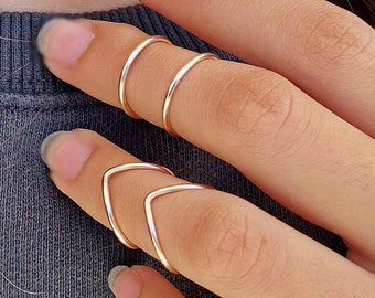 Ronliy 2 pcs/Set Gold Twist Geometric Ring for Women Jewelry Cute Thin Slim Knuckle Joint Ring Set Female Party Gifts Ronliy 2 pcs/Set Gold Twist Geometric Ring for Women Jewelry Cute Thin Slim Knuckle Joint Ring Set Female Party Gifts