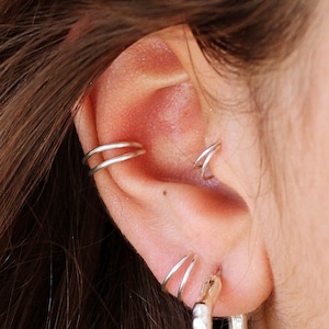 Double Helix Hoop Sterling Silver Helix Piercing Conch Hoop Tiny Cartilage Hoop Tiny Small Hoop Earrings Huggie Earrings Gift for Her Etsy Canada