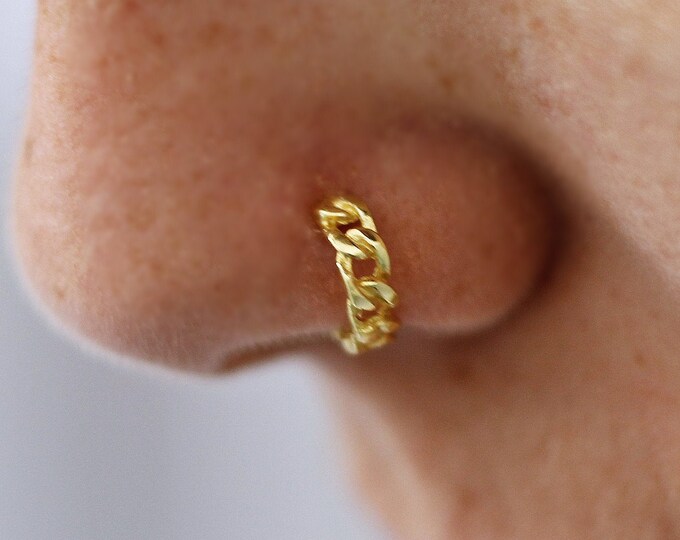 Double Hoop Nose Ring Double Nose Ring for Single Piercing Etsy