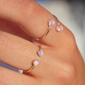 Moonstone Ring, Sterling Silver Ring, Moonstone Gold Ring, Rose Gold Ring, Moonstone Stacking Ring, Moonstone