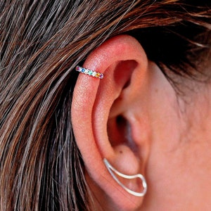 6mm/7mm/8mm Cz Tiny Hoop Earrings • Gold Hoop Earrings • Tragus Piercing • Huggie Earrings • Helix Earring • Nose Ring •  Rook Earring