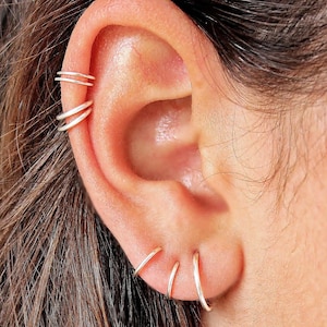 Small Hoop Earrings - Cartilage Hoop Earrings - Conch Piercing - Gold Hoop - Tiny Hoop Earrings - Dainty Hoops - Minimalist Hoop Earrings
