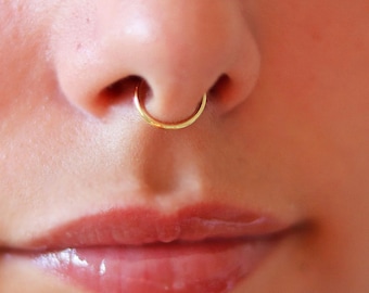 1 Faux Septum Ring, Fake Septum Ring, Septum Ring, Faux Septum,Faux Nose Ring, Non Pierced Nose Ring, Septum, NO PIERCING REQUIRED,TinyBox12